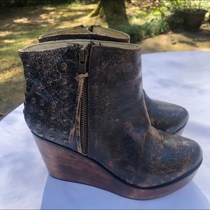 Ladies sz 6.5 Bed Stu Ghent wedge ankle boots